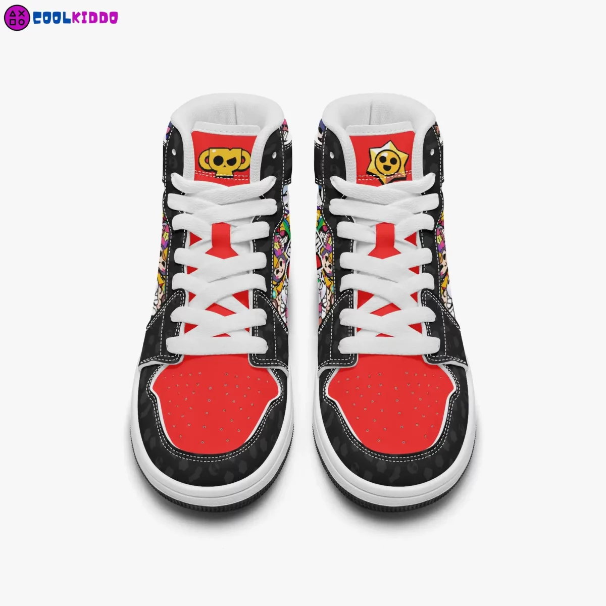 Personalized Brawl Stars High-Top Kids/Youth Sneakers | Brawl Stars Characters Leather Graphic Shoes Cool Kiddo 20