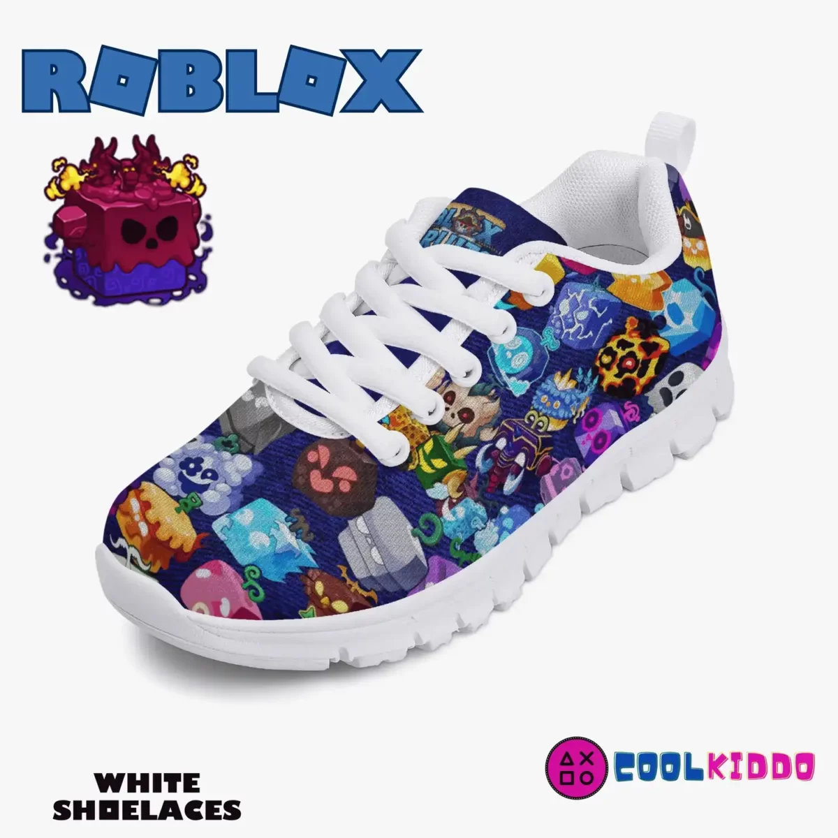 ROBLOX BLOX FRUITS Videogame Graphic Shoes for Kids | Lightweight Mesh Sneakers Cool Kiddo 10