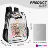 LABUBU "The Monsters" Transparent Backpack for School - 17" Clear Statement Piece
