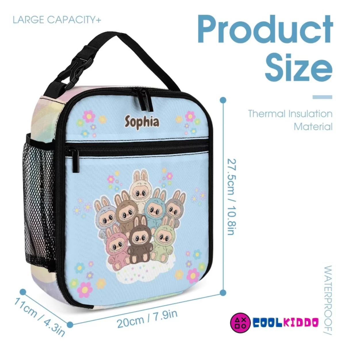 LABUBU "The Monsters" Collectible 3-Piece Set - Personalized Backpack, Lunch Bag & Pencil Case