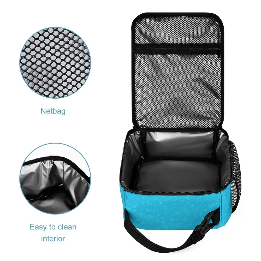 Number Blocks 3-Piece School Set – Backpack, Lunch Bag & Pencil Case (Blue)
