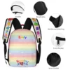 Number Blocks 3-Piece School Set – Backpack, Lunch Bag & Pencil Case (Pink)