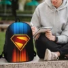 New Superman 2025 Movie New 17-inch Shoulder Backpack