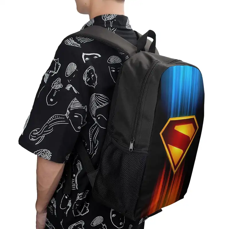 New Superman 2025 Movie New 17-inch Shoulder Backpack