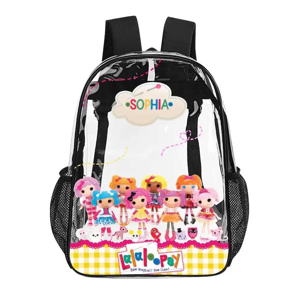 Lalaloopsy Clear Backpack – 17" Whimsical Transparent School Bag
