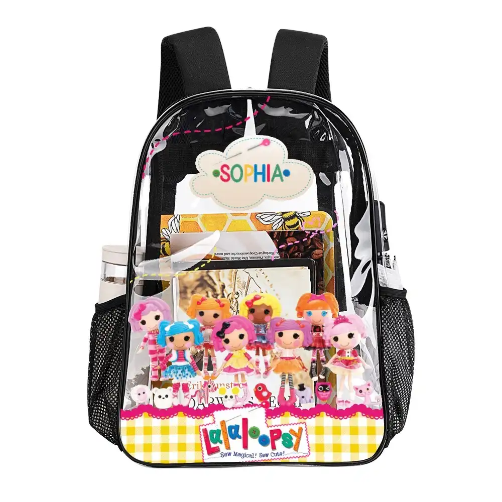 Lalaloopsy Clear Backpack – 17" Whimsical Transparent School Bag