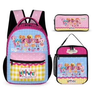 Lalaloopsy Dolls 3-Piece School Set – Backpack, Lunch Bag & Pencil Case Cool Kiddo