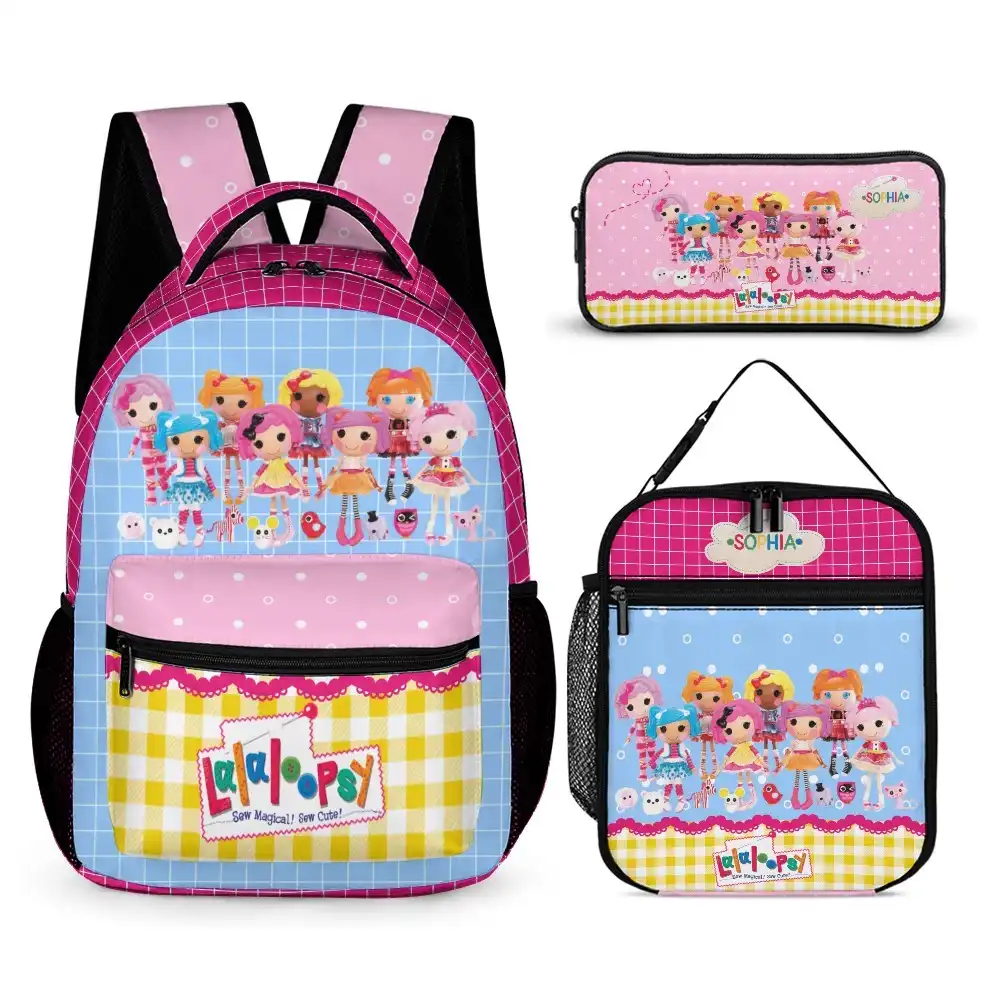 Lalaloopsy Dolls 3-Piece School Set – Backpack, Lunch Bag & Pencil Case Cool Kiddo 10