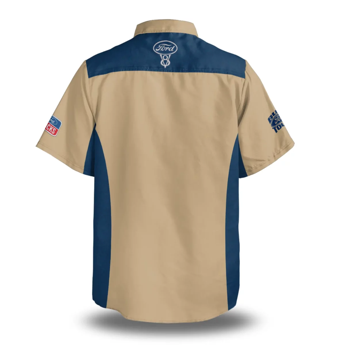 F-100 Ford Vintage Old Style Button Adult Shirt Mechanic Work Style Lightweight Fabric