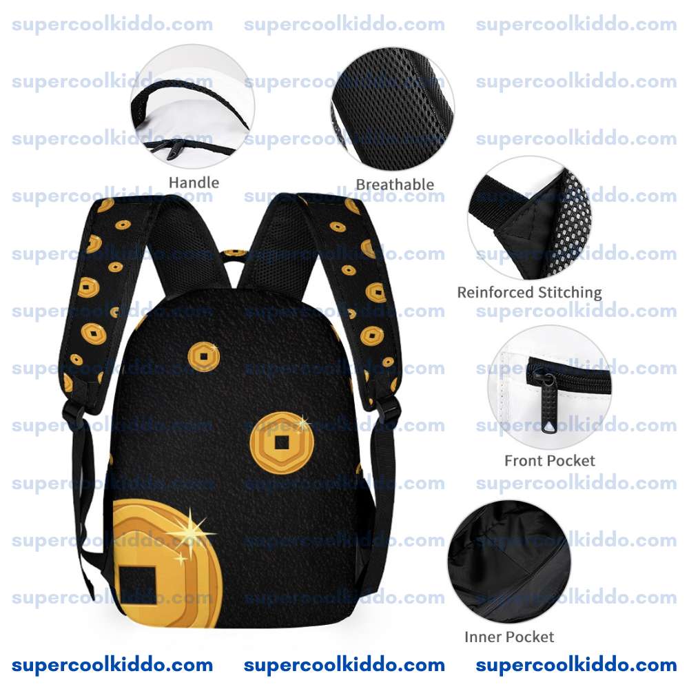 Custom Roblox 3-Piece Backpack Set – Personalized Kids School Bag, Lunch Box & Pencil Case