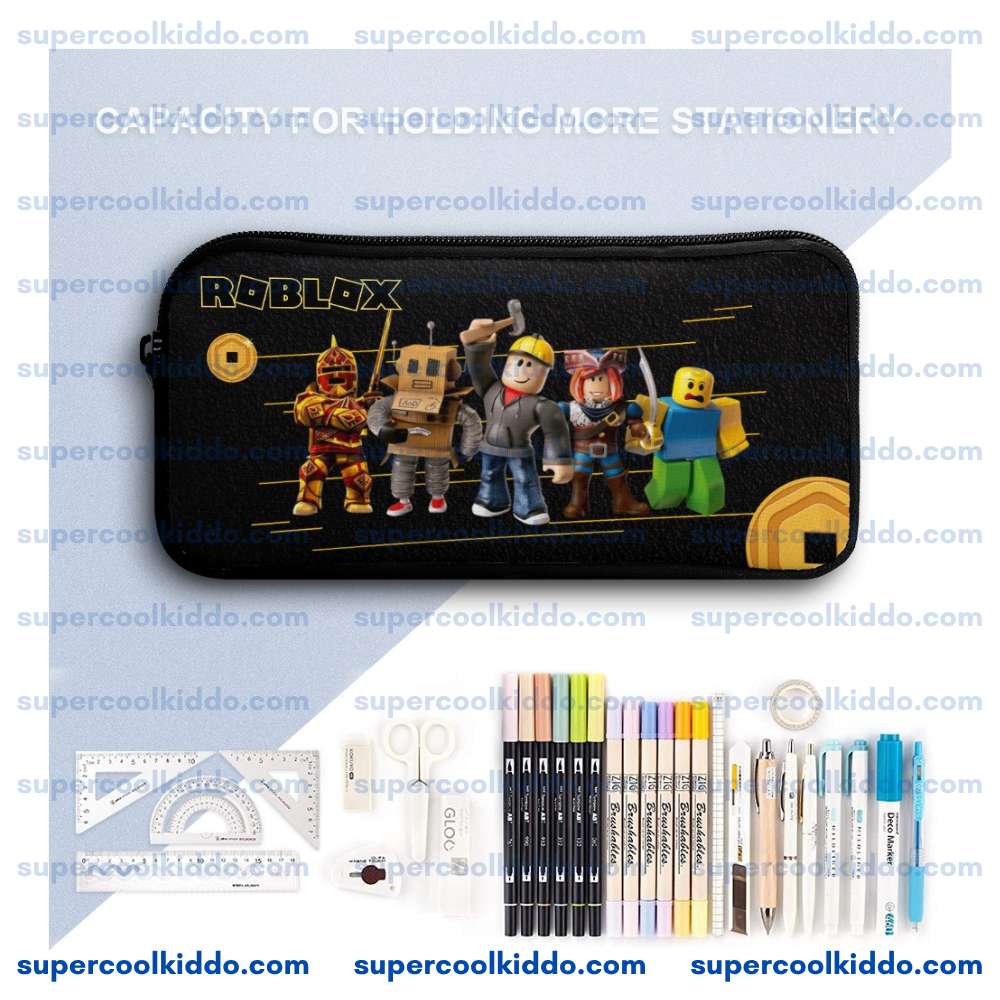 Custom Roblox 3-Piece Backpack Set – Personalized Kids School Bag, Lunch Box & Pencil Case
