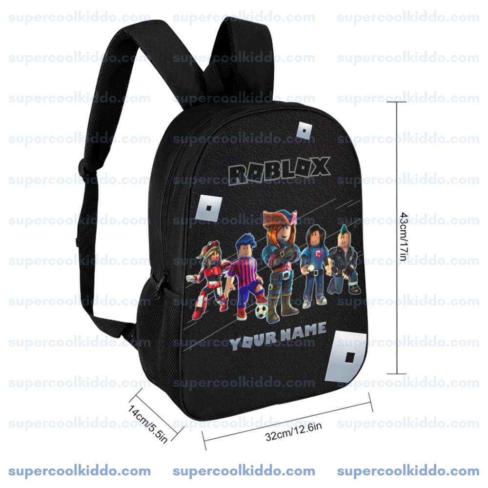 ROBLOX Personalized Roblox Backpack with Name Custom School Bag for Kids Boys Girls 17 inch