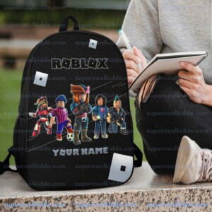 ROBLOX Personalized Roblox Backpack with Name Custom School Bag for Kids Boys Girls 17 inch Cool Kiddo ROBLOX Personalized Roblox Backpack with Name Custom School Bag for Kids Boys Girls 17 inch