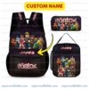 Personalized Roblox 3-Piece Backpack Set – Custom Name School Bag, Lunch Box & Pencil Case for Kids