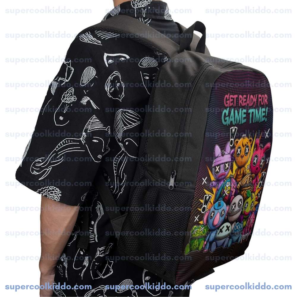 Get Ready For Game Time Backpack Wrongside Outimals Horror Gaming School Bag 17 inch