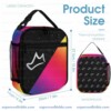 BriannaPlayz Crown Rainbow Gradient 3 Piece Backpack Set, Ergonomic School, College and Work Bag, Insulated Lunch Box and Pencil Case Bundle
