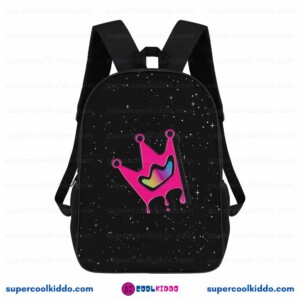 BriannaPlayz, Pink Dripping Crown Gamer Backpack, Kids & Girls School Daypack and Travel Bag Cool Kiddo 10 BriannaPlayz, Pink Dripping Crown Gamer Backpack, Kids & Girls School Daypack and Travel Bag