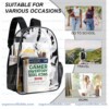 Brookhaven Roblox Transparent Backpack, Waterproof Clear Vinyl School Bag with Gamer Inventory Hotbar, Heavy Duty Kids RP Gaming Daypack
