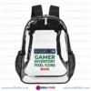 Brookhaven Roblox Transparent Backpack, Waterproof Clear Vinyl School Bag with Gamer Inventory Hotbar, Heavy Duty Kids RP Gaming Daypack