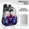 Custom Name Spiderman Miles Morales Transparent Backpack. Waterproof Clear Vinyl School Bag, Heavy Duty Personalized Kids Daypack