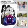 Custom Name Spiderman Miles Morales Transparent Backpack. Waterproof Clear Vinyl School Bag, Heavy Duty Personalized Kids Daypack