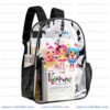 Custom Name Lalaloopsy Transparent Backpack, Waterproof Clear Vinyl School Bag with Cute Rag Dolls, Heavy Duty Kids Cute Daypack