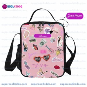 Custom Name Swiftie Lunch Bag Personalised Taylor Fans Crossbody Insulated Lunch Box Girls School Kids Food Tote Cooler Bag 1200D Nylon Cool Kiddo 10 Custom Name Swiftie Lunch Bag Personalised Taylor Fans Crossbody Insulated Lunch Box Girls School Kids Food Tote Cooler Bag 1200D Nylon