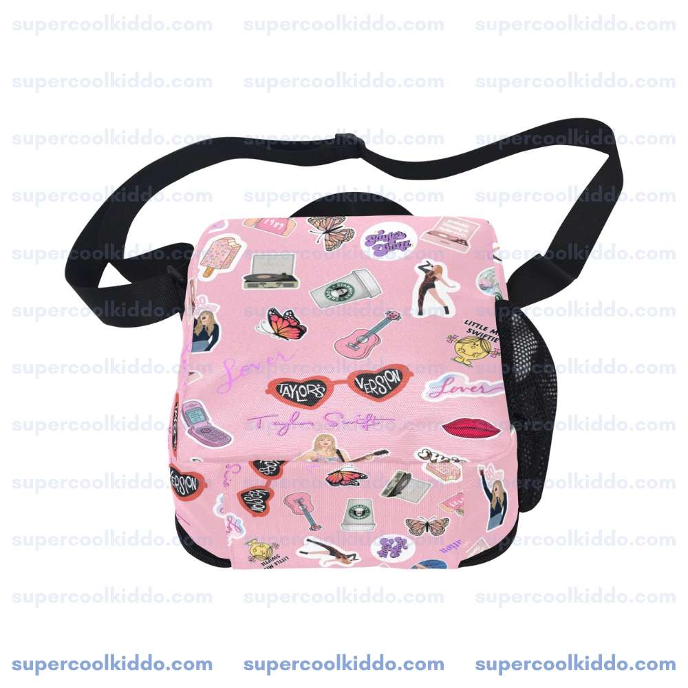 Custom Name Swiftie Lunch Bag Personalised Taylor Fans Crossbody Insulated Lunch Box Girls School Kids Food Tote Cooler Bag 1200D Nylon