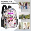 Custom Taylor Swift Clear Backpack, Personalized Swiftie Transparent School Bag, Eras Tour Concert Approved Vinyl Backpack, Fits 16 in Laptop.