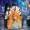 Custom Taylor Swift Clear Backpack. Personalized Name Transparent Bag for Swifties, Lover Eras Tour Concert Approved Vinyl Backpack, Gold Lettering & Hearts Design