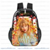 Custom Taylor Swift Clear Backpack. Personalized Name Transparent Bag for Swifties, Lover Eras Tour Concert Approved Vinyl Backpack, Gold Lettering & Hearts Design