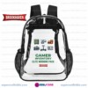 Roblox Brookhaven Clear Backpack, Gamer Inventory Elite Missions Pack Transparent School Bag, Durable PVC Heavy Duty Bookbag for Kids and Teens
