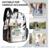 Roblox Brookhaven Clear Backpack, Gamer Inventory Elite Missions Pack Transparent School Bag, Durable PVC Heavy Duty Bookbag for Kids and Teens