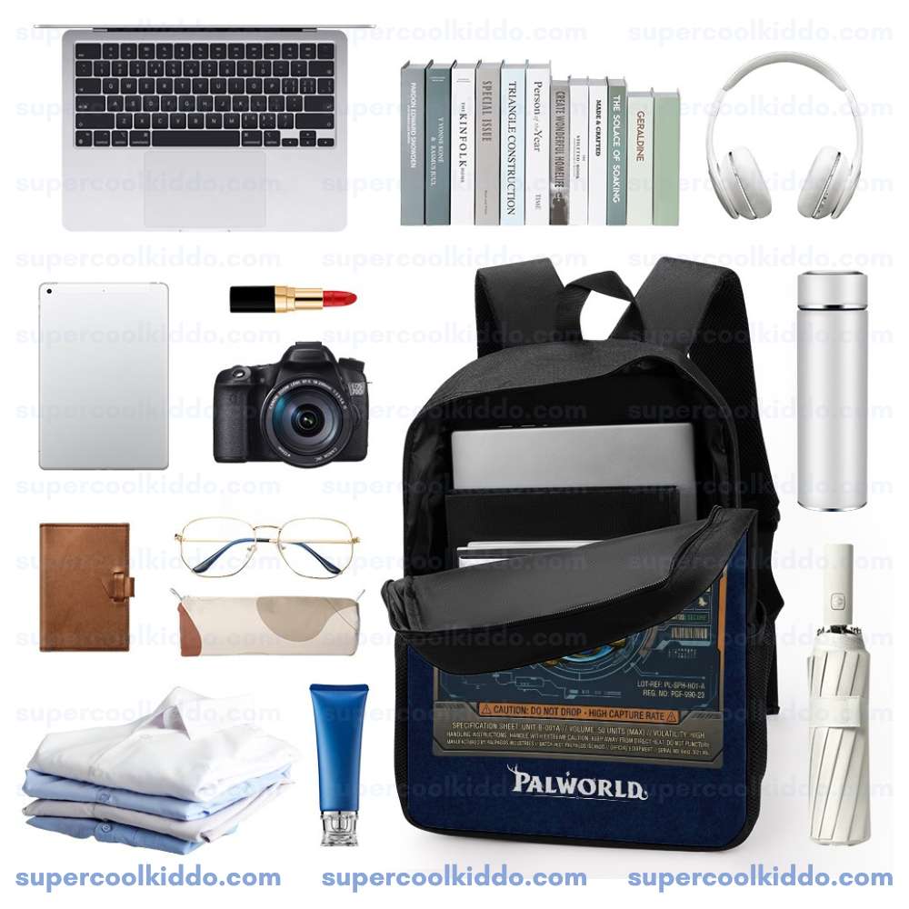 Palworld Pal Sphere Storage Unit Gamer Backpack, Game-Inspired School Daypack