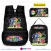 Personalized Black Dandys World Roblox Toons 3 Piece Backpack Set, Ergonomic Kids School Bag, Insulated Lunch Box and Pencil Case Bundle