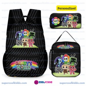 Personalized Black Dandys World Roblox Toons 3 Piece Backpack Set, Ergonomic Kids School Bag, Insulated Lunch Box and Pencil Case Bundle Cool Kiddo 10 Personalized Black Dandys World Roblox Toons 3 Piece Backpack Set, Ergonomic Kids School Bag, Insulated Lunch Box and Pencil Case Bundle