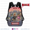 Personalized Brookhaven Backpack for Kids, Custom Name Gamer School Bag Inspired by Roblox, 17 Inch Heavy Duty Bookbag.