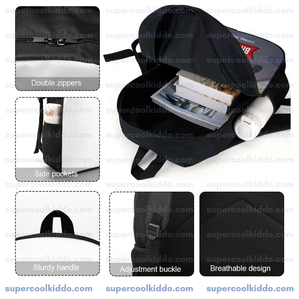 Personalized Brookhaven Backpack for Kids, Custom Name Gamer School Bag Inspired by Roblox, 17 Inch Heavy Duty Bookbag.