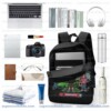 Personalized Brookhaven, Bank Robbery, Backpack, Custom Name Gamer School Bag with City Heist Graphic, 17 Inch Heavy Duty Gaming Bookbag