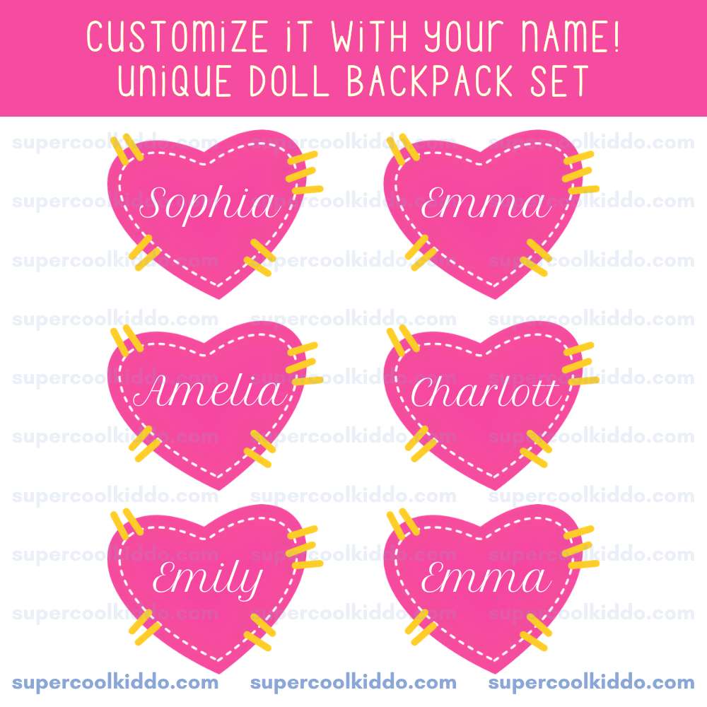 Personalized Lalaloopsy 3-Piece Backpack Set – Custom Name Polka Dot School Bag, Lunch Box & Pencil Case