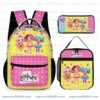 Personalized Lalaloopsy 3-Piece Backpack Set – Custom Name Polka Dot School Bag, Lunch Box & Pencil Case