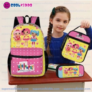 Personalized Lalaloopsy 3-Piece Backpack Set – Custom Name Polka Dot School Bag, Lunch Box & Pencil Case Cool Kiddo 10 Personalized Lalaloopsy 3-Piece Backpack Set – Custom Name Polka Dot School Bag, Lunch Box & Pencil Case