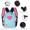 Personalized Lalaloopsy 3-Piece Backpack Set – Custom Name Polka Dot School Bag, Lunch Box & Pencil Case