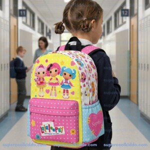 Personalized Lalaloopsy Hearts & Polka Dots Backpack – Custom Name Premium Oxford School Bag Cool Kiddo Personalized Lalaloopsy Hearts & Polka Dots Backpack - Custom Name Premium Oxford School Bag