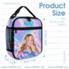 Personalized Like Nastya Pastel Iridescent 3 Piece Backpack Set, Ergonomic Kids School Bag, Insulated Lunch Box and Pencil Case Bundle