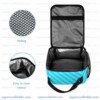 Personalized Like Nastya Pink and Turquoise Stripes 3 Piece Backpack Set, Ergonomic Kids School Bag, Insulated Lunch Box and Pencil Case Bundle