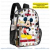 Custom Name Mickey Mouse Transparent Backpack, Waterproof Clear Vinyl School Bag with Yellow Shoes Red Shorts Graphics, Heavy Duty Personalized Kids Daypack