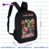 Personalized Roblox Backpack for Boys and Girls - Custom Name Black Gamer School Bag with Roblox Characters, 17-Inch Heavy Duty Bookbag