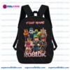 Personalized Roblox Backpack for Boys and Girls - Custom Name Black Gamer School Bag with Roblox Characters, 17-Inch Heavy Duty Bookbag