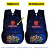 Personalized Roblox Galaxy Blue 3 Piece Backpack Set, Ergonomic Kids School Bag, Insulated Lunch Box and Pencil Case Bundle